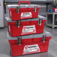 Ящики і сумки для інструментів 3шт INTERTOOL, Ящик з інструментами для дому, Алюмінієвий ящик для інструменту на напівпричіп, XBE