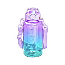 Пляшка Water bottle 1 л фіолетова з поїлкою спорт школа багаторазова, місткість для води питний посуд пляшечка