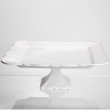 Блюдо на ніжці квадратне порцелянове Pearl 30,5*30,5 см Yiwu 120-YH-HG039